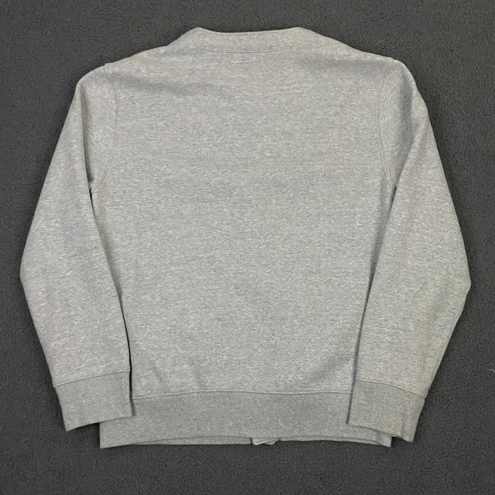 J.CREW Heritage 14 oz Fleece Cardigan Mens Medium Gray Sweater Preppy BJ325